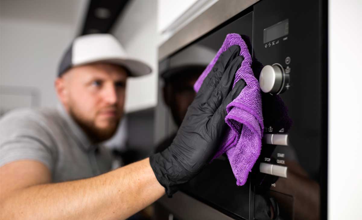 mikrolaineahju puhastamine