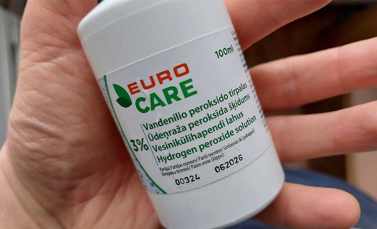 vesinikpüroksiidi kasutamine